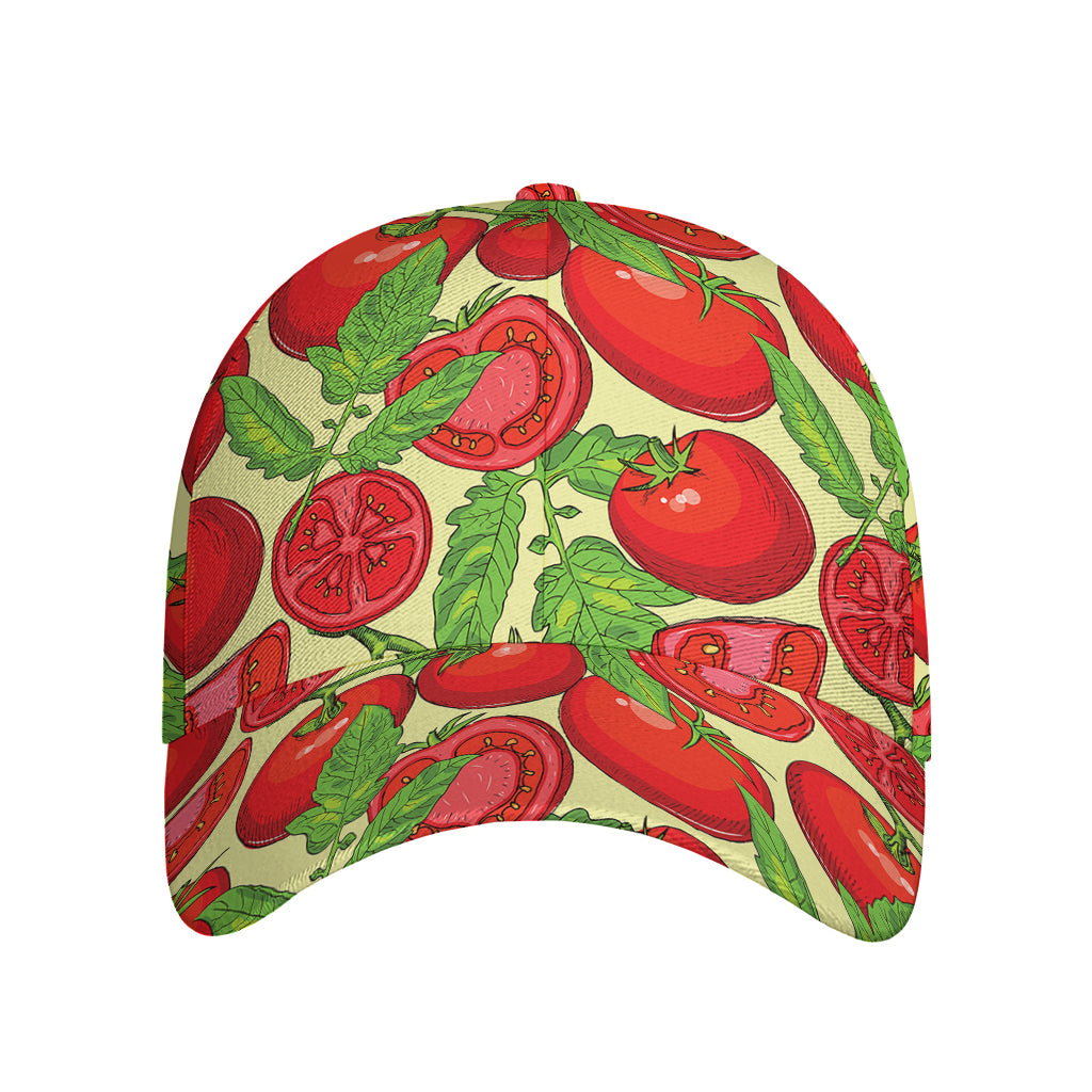 Hand Drawn Tomato Pattern Print Baseball Cap