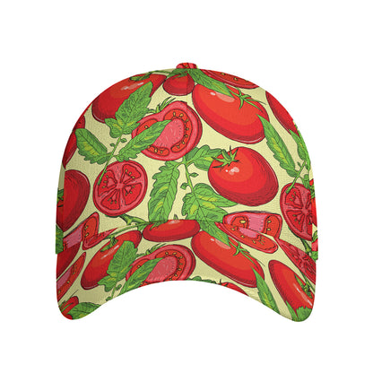 Hand Drawn Tomato Pattern Print Baseball Cap