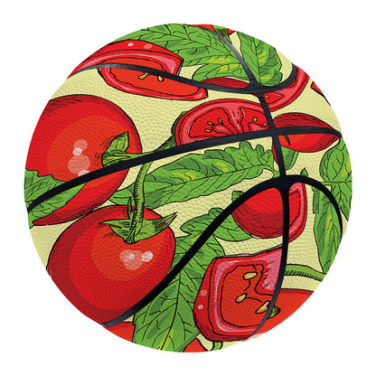 Hand Drawn Tomato Pattern Print Basketball