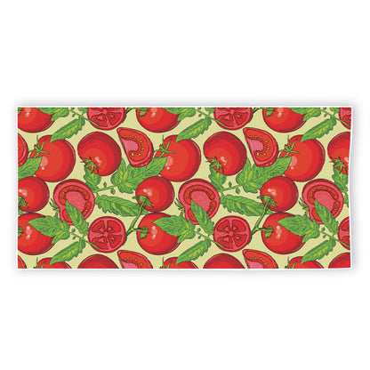 Hand Drawn Tomato Pattern Print Beach Towel