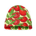 Hand Drawn Tomato Pattern Print Beanie