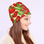 Hand Drawn Tomato Pattern Print Beanie