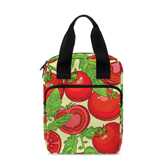 Hand Drawn Tomato Pattern Print Bible Tote Bag
