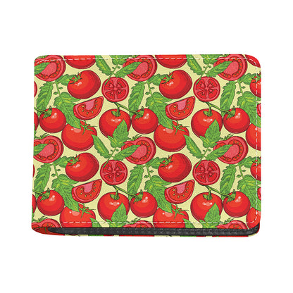 Hand Drawn Tomato Pattern Print Bifold Wallet