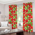 Hand Drawn Tomato Pattern Print Dimout Grommet Curtains