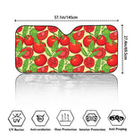 Hand Drawn Tomato Pattern Print Car Windshield Sun Shade