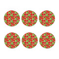 Hand Drawn Tomato Pattern Print Coaster Set
