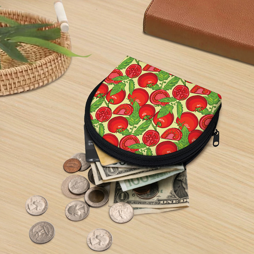 Hand Drawn Tomato Pattern Print Coin Purse