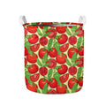 Hand Drawn Tomato Pattern Print Collapsible Laundry Basket