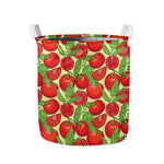 Hand Drawn Tomato Pattern Print Collapsible Laundry Basket