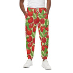 Hand Drawn Tomato Pattern Print Cotton Pants