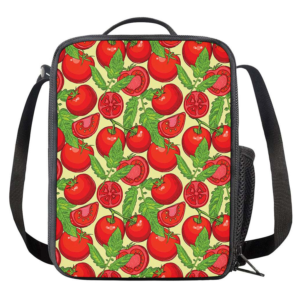 Hand Drawn Tomato Pattern Print Crossbody Lunch Bag