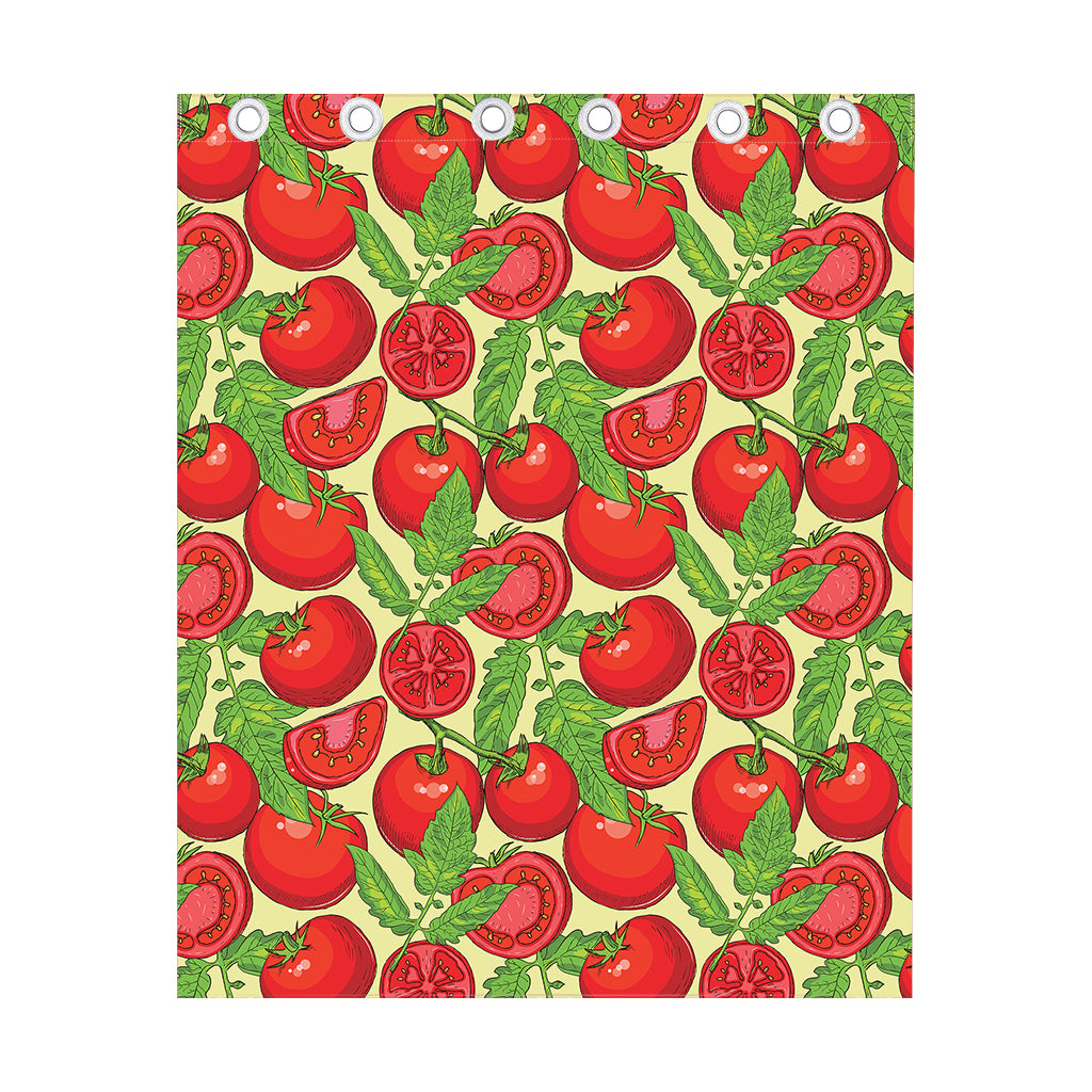 Hand Drawn Tomato Pattern Print Curtain