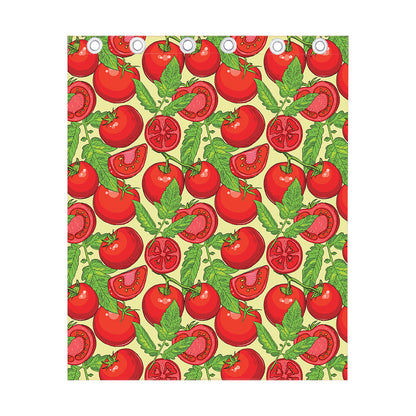 Hand Drawn Tomato Pattern Print Curtain