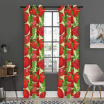 Hand Drawn Tomato Pattern Print Curtain