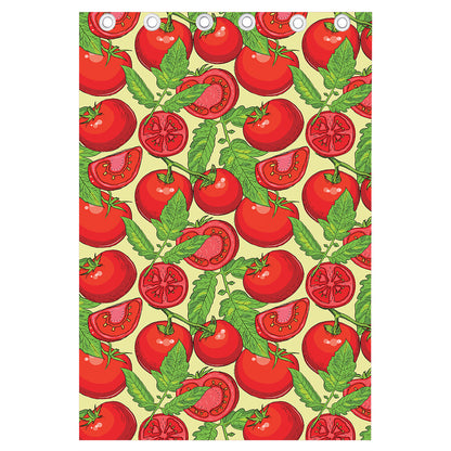 Hand Drawn Tomato Pattern Print Curtain