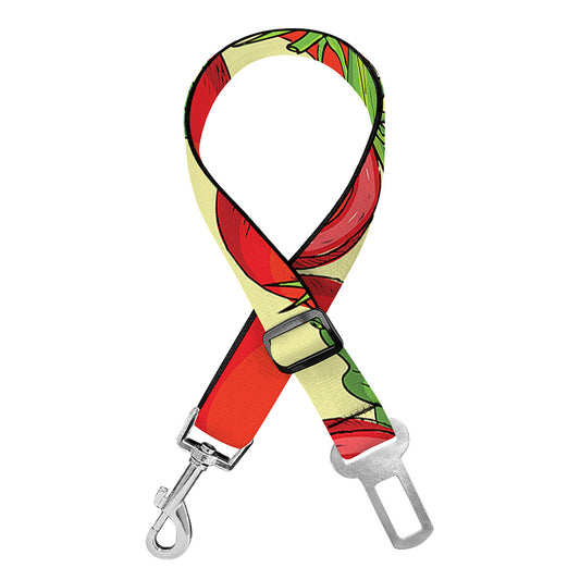Hand Drawn Tomato Pattern Print Dog Seat Belt