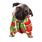 Hand Drawn Tomato Pattern Print Dog Zip Up Hoodie