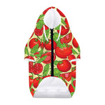 Hand Drawn Tomato Pattern Print Dog Zip Up Hoodie
