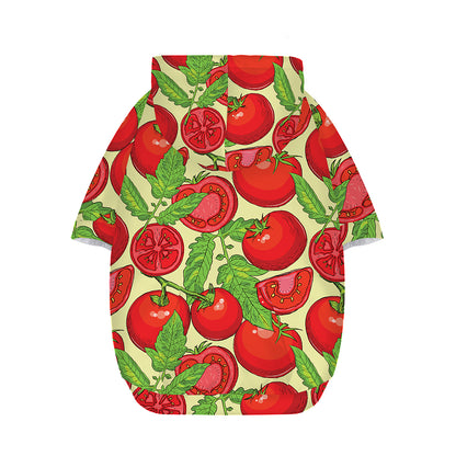 Hand Drawn Tomato Pattern Print Dog Zip Up Hoodie