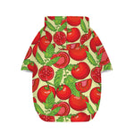 Hand Drawn Tomato Pattern Print Dog Zip Up Hoodie