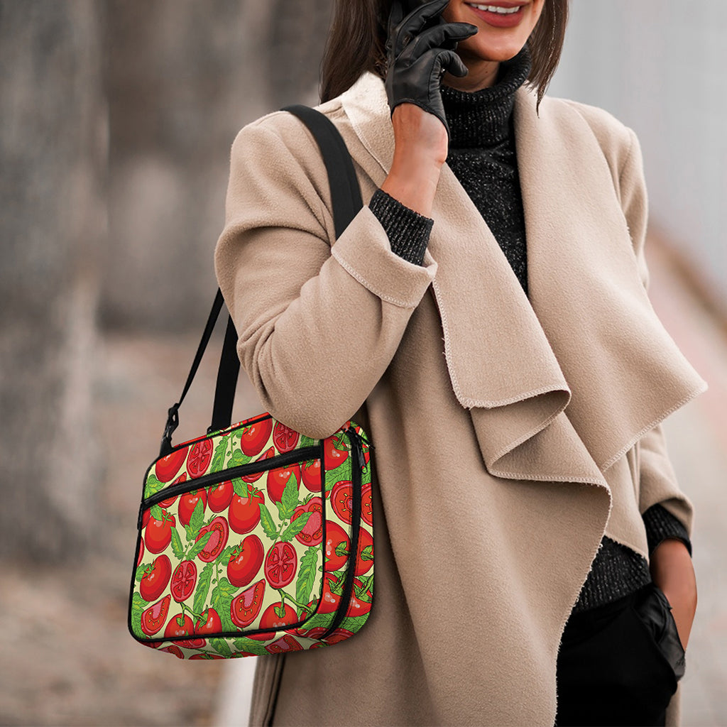 Hand Drawn Tomato Pattern Print Double Strap Bible Bag
