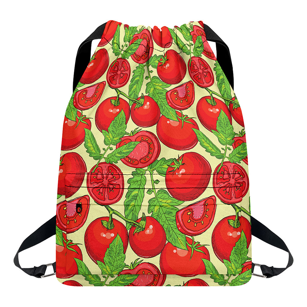 Hand Drawn Tomato Pattern Print Drawstring Backpack