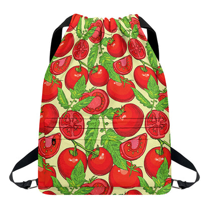 Hand Drawn Tomato Pattern Print Drawstring Backpack