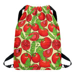 Hand Drawn Tomato Pattern Print Drawstring Backpack