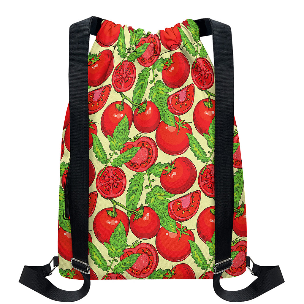 Hand Drawn Tomato Pattern Print Drawstring Backpack