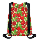 Hand Drawn Tomato Pattern Print Drawstring Backpack