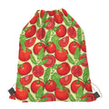 Hand Drawn Tomato Pattern Print Drawstring Bag