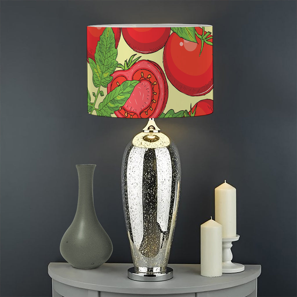 Hand Drawn Tomato Pattern Print Drum Lamp Shade
