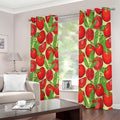 Hand Drawn Tomato Pattern Print Extra Wide Grommet Curtains