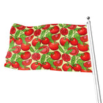 Hand Drawn Tomato Pattern Print Flag