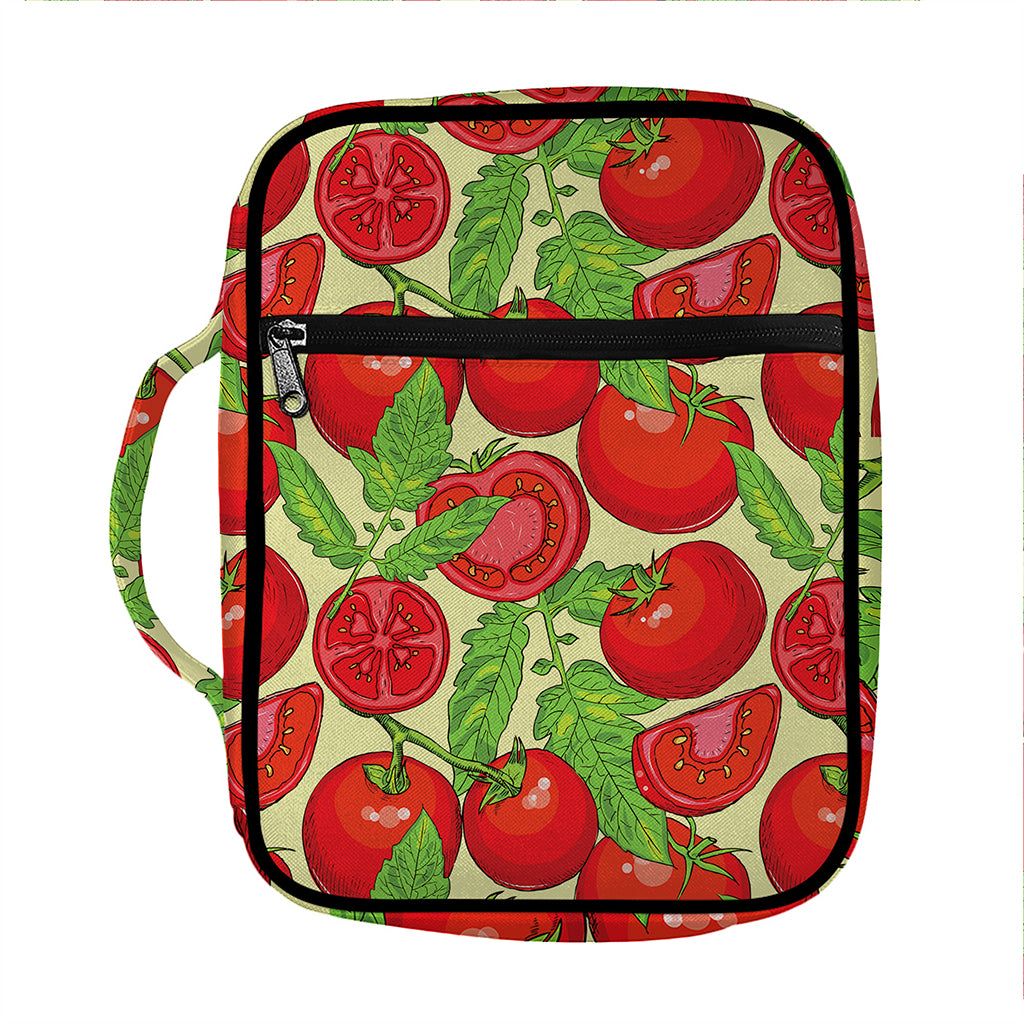 Hand Drawn Tomato Pattern Print Front Pocket Bible Bag