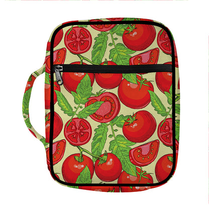 Hand Drawn Tomato Pattern Print Front Pocket Bible Bag