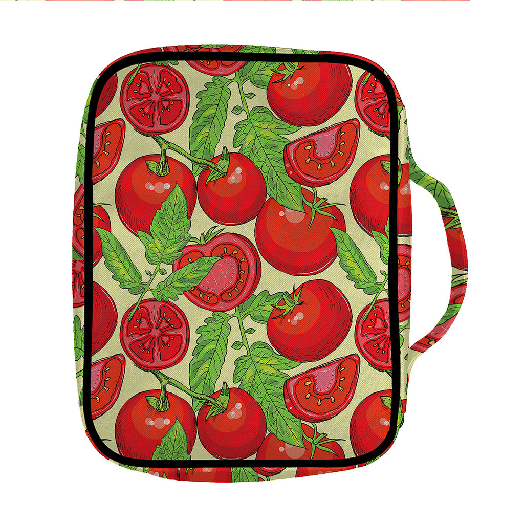 Hand Drawn Tomato Pattern Print Front Pocket Bible Bag