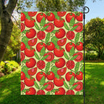 Hand Drawn Tomato Pattern Print Garden Flag