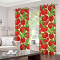 Hand Drawn Tomato Pattern Print Grommet Curtains