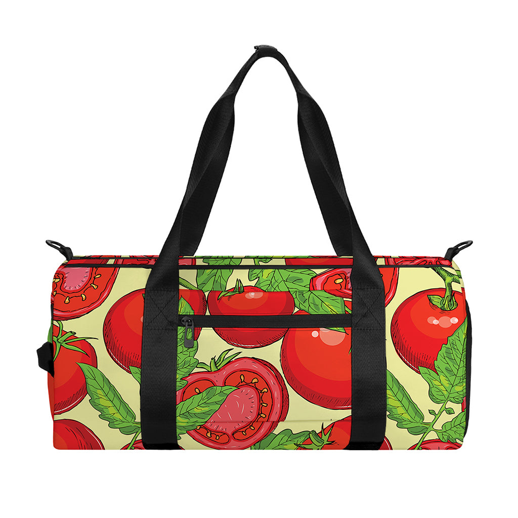 Hand Drawn Tomato Pattern Print Gym Bag