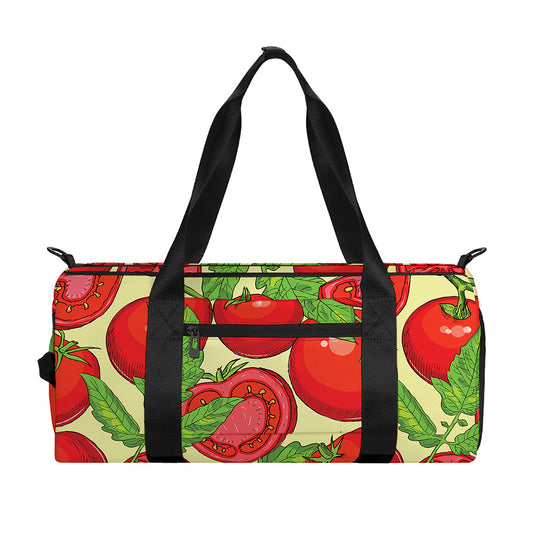 Hand Drawn Tomato Pattern Print Gym Bag