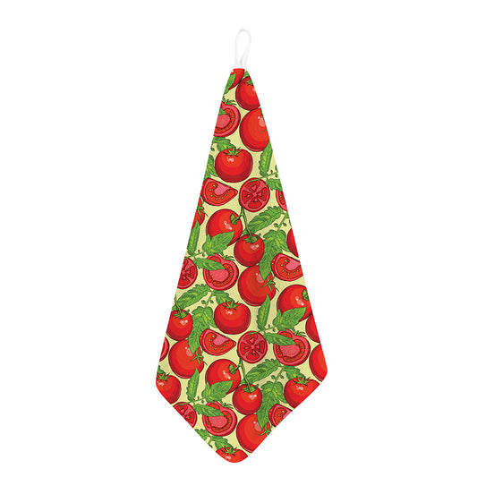 Hand Drawn Tomato Pattern Print Hand Towel
