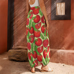 Hand Drawn Tomato Pattern Print Harem Pants