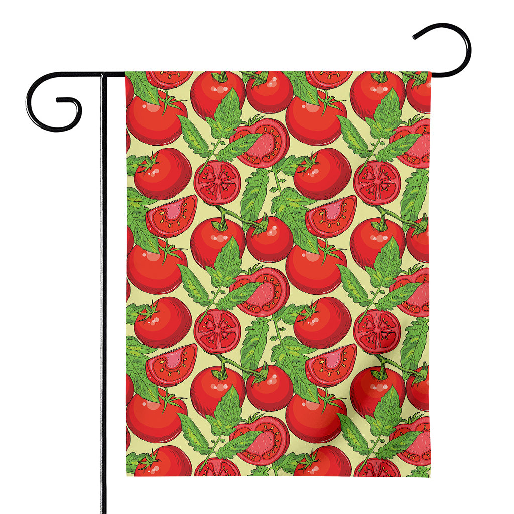 Hand Drawn Tomato Pattern Print House Flag