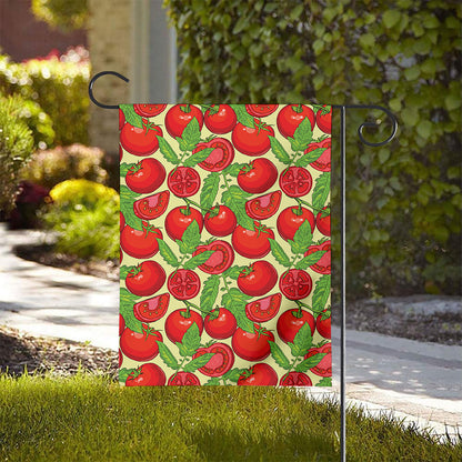 Hand Drawn Tomato Pattern Print House Flag
