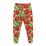 Hand Drawn Tomato Pattern Print Jogger Pants