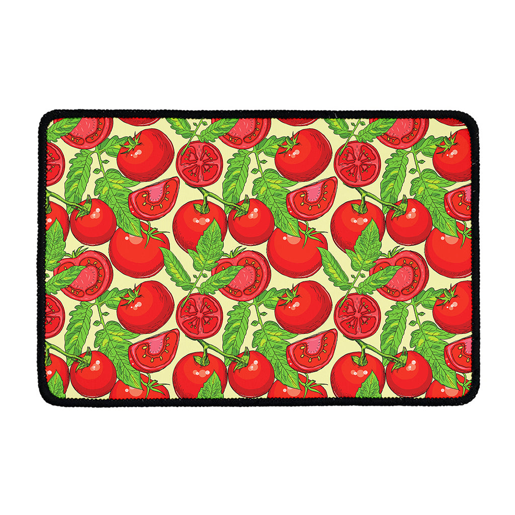 Hand Drawn Tomato Pattern Print Kitchen Mat