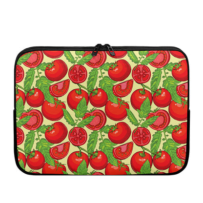 Hand Drawn Tomato Pattern Print Laptop Sleeve