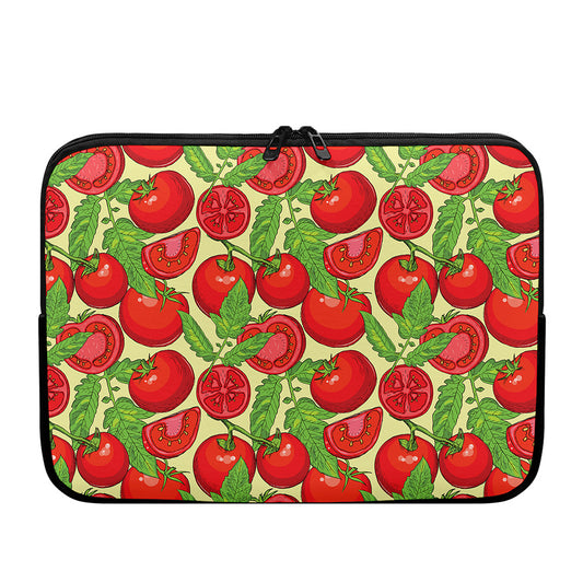 Hand Drawn Tomato Pattern Print Laptop Sleeve